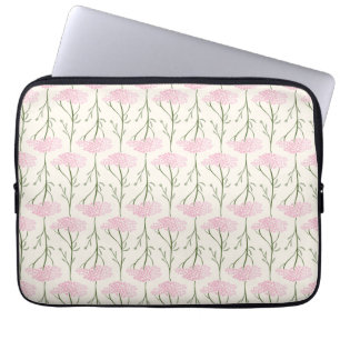 Nature Lover Wildflower Stems Deep Pastel Pink Laptop Sleeve