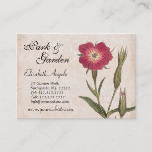 Nature Lover's Collage Wildflowers and Insects Business Card