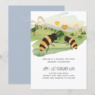 Nature Lovers Countryside Bees Wedding
