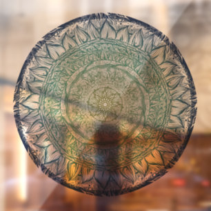 Nature Lovers Mandala Art Mandalas Design          Window Cling