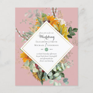 Nature Lovers Wedding Foral Greenery Rustic Boho  Flyer