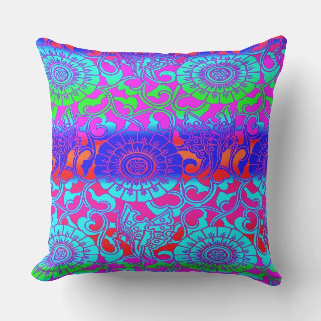 Nature Meets Art Throw Pillow (Front)