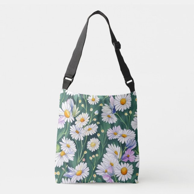 Nature meets artistry in beautifully daisy design crossbody bag (Front)