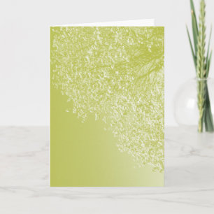 Nature Minimalism Spring Green White Duotone Card