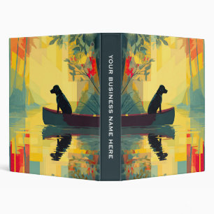 Nature Minimalist Black Labrador Canoe Binder