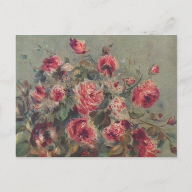 Nature morte, Roses de Wargemont par Renoir Carte  (Devant)