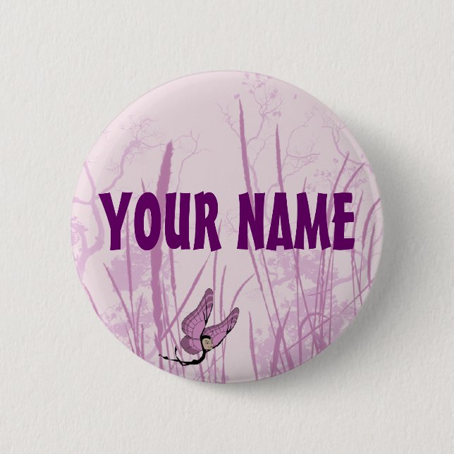 Nature Name Tag 2 Inch Round Button (Front)