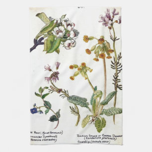Nature Notes Brigantia's Isles Tea Towel
