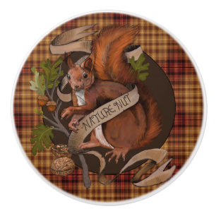 Nature Nut Squirrel Ceramic Knob