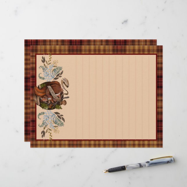 Nature Nut Squirrel  Letterhead (Front/Back In Situ)