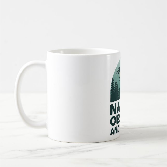 Nature - Observe and Protect - Eagle Head Coffee Mug (Left)