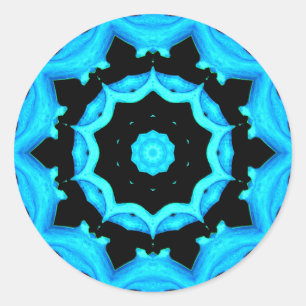 NATURE OCEAN BLUE CLASSIC ROUND STICKER