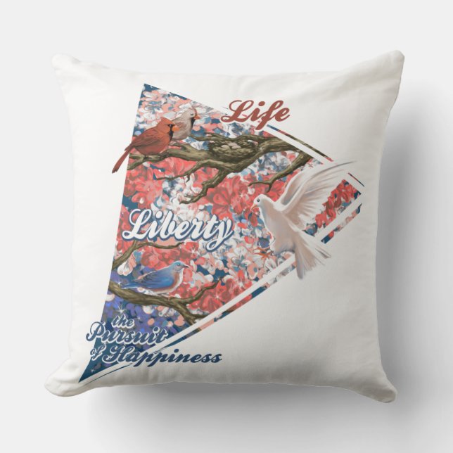 Nature of America Throw Pillow (Front)