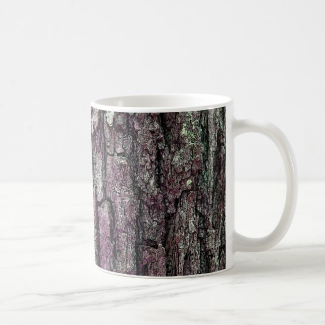 Nature Old Pine Bark Purple Coffee Mug (Right)