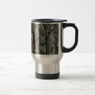 Nature Old Pine Tree Bark with Name Travel Mug