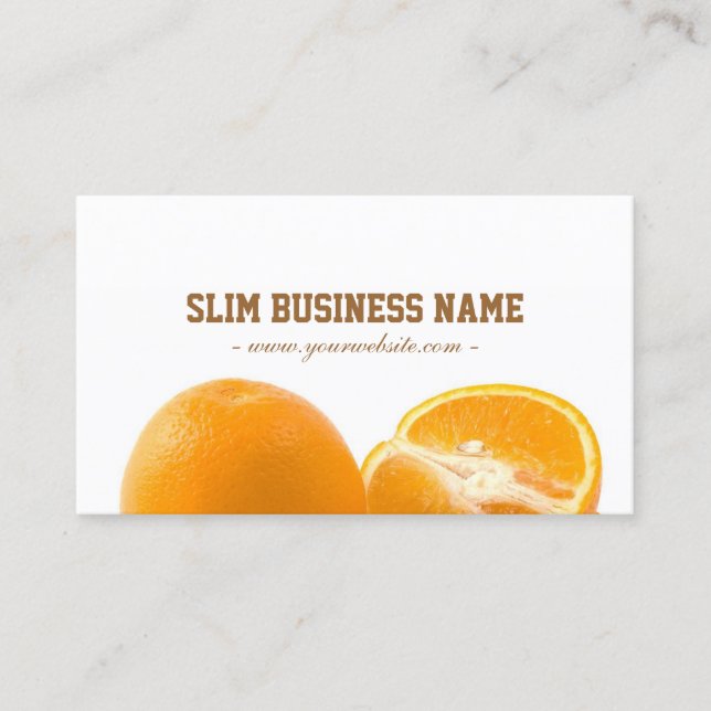 Nature Orange Diet Carte de visite (Devant)