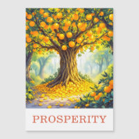 Nature Orange Tree Money Prosperity Magnetic Card