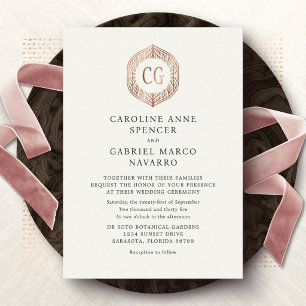 Nature Outdoor Formal Monogram Wedding