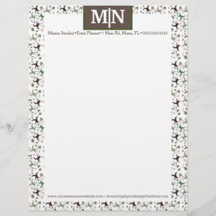 Nature Outdoor Profession Green Frogs Brown Letterhead