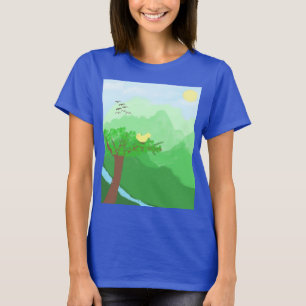 Nature painted with acrylic colours art T-Shirt