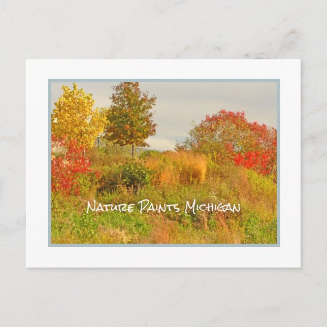 NATURE PAINTS MICHIGAN/FALL COLOR POSTCARD (Front)