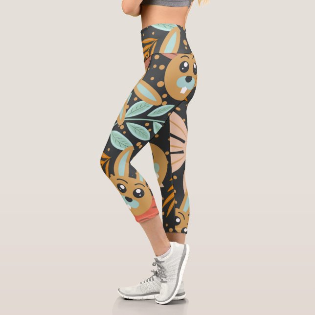 Nature Pattern Capri Leggings (Left)