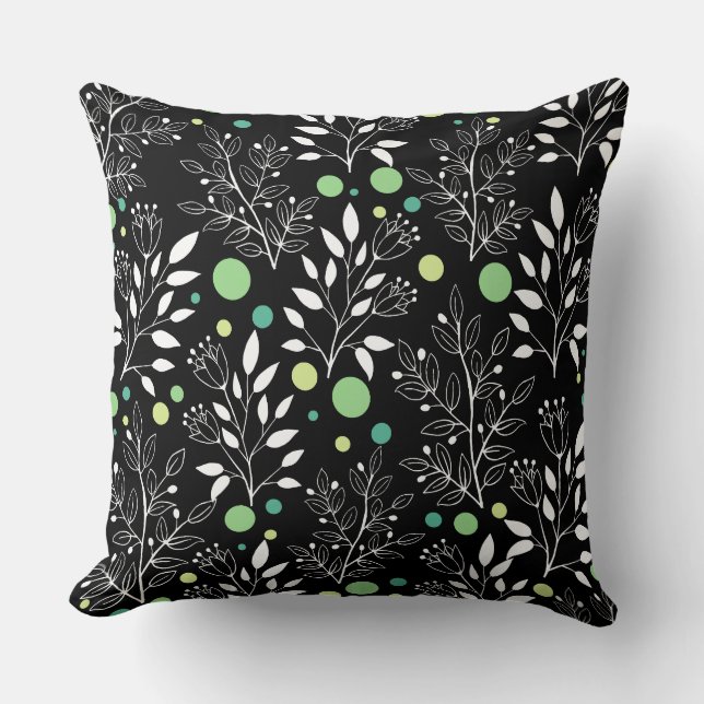 Nature Pattern Graphic  Throw Pillow (Front)
