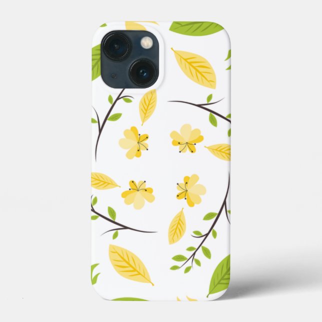 Nature Pattern Leaves Drawing Sketch Flowers  Case-Mate iPhone Case (Back)
