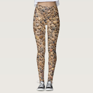 Nature Pebble Stones Photo Leggings