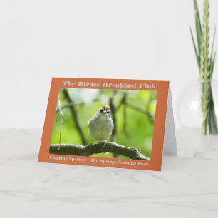 Nature Photography Chipping Sparrow Birder Card