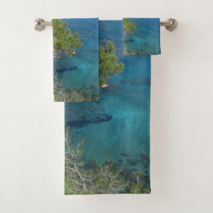 Nature Photography Mediterranean Mountain & Sea Bath Towel Set