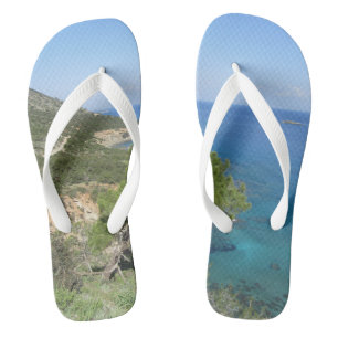 Nature Photography Mediterranean Mountain & Sea  Flip Flops