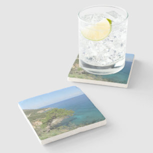 Nature Photography Mediterranean Mountain & Sea Stone Coaster