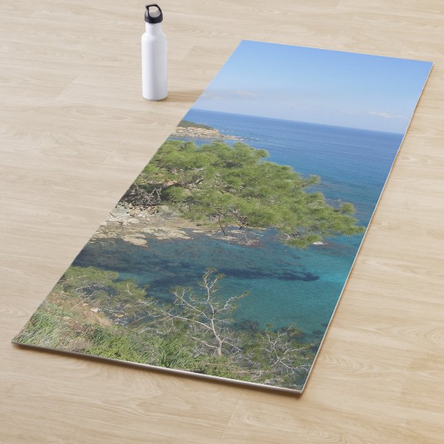 Nature Photography Mediterranean Mountain & Sea Yoga Mat (In Situ)