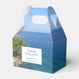 Nature Photography Mediterranean Sea Wedding Favor Box