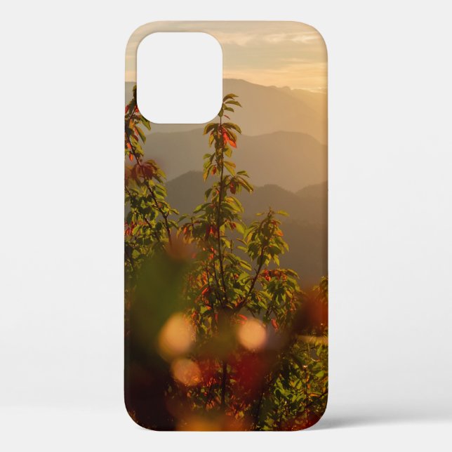 NATURE PHOTOGRAPHY OF GREEN TREES OVERLOOKING MOUN Case-Mate iPhone CASE (Back)