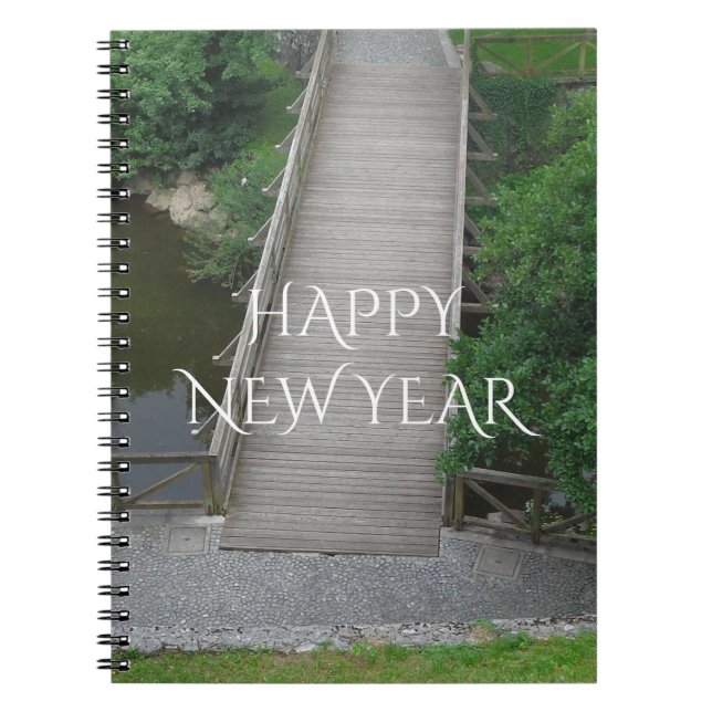 Nature Photography Park Bridge Trees Green Notebook (Front)
