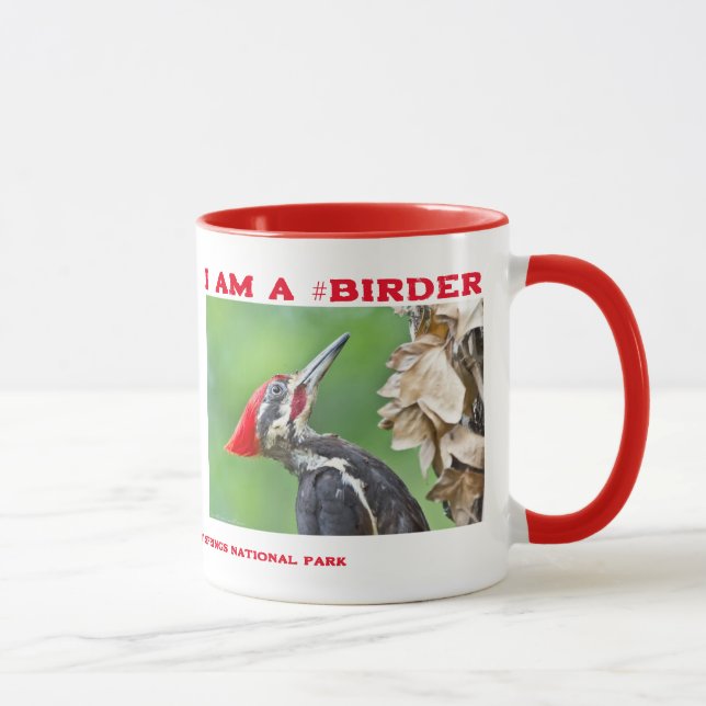 Nature Photography Pileated Woodpecker Birder Mug (Right)