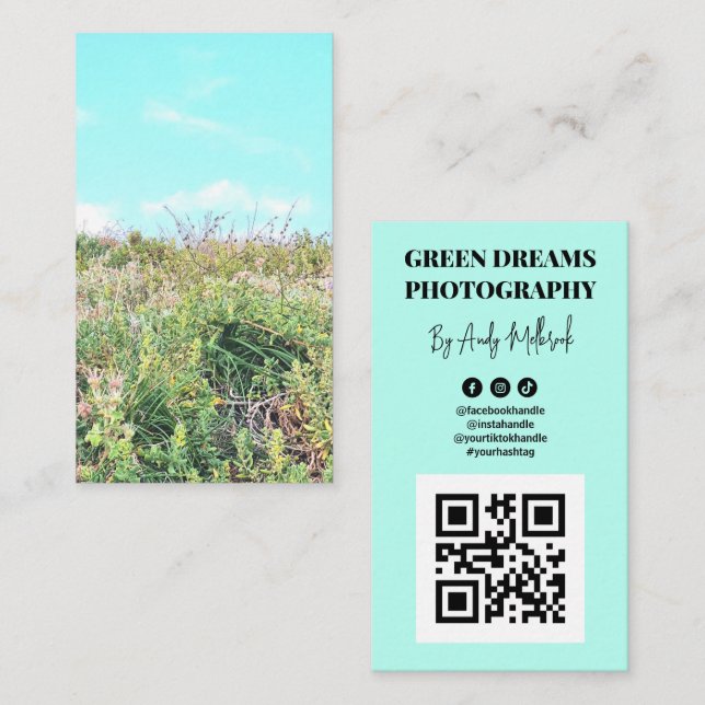 Nature Photography QR Code Business Card (Front/Back)