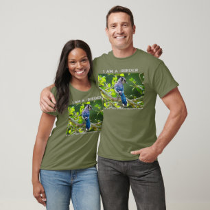 Nature Photography Shy Blue Jay Birder T-Shirt