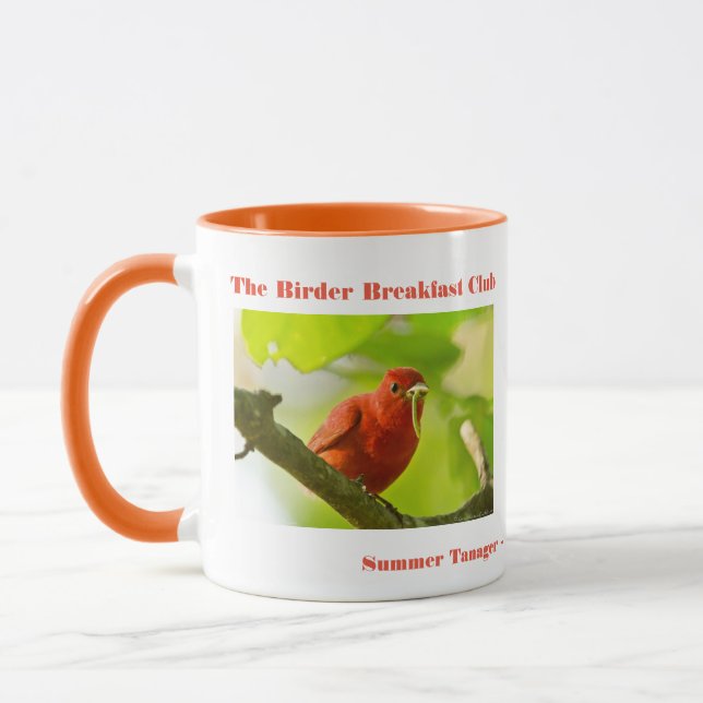 Nature Photography Summer Tanager Birder Mug (Left)
