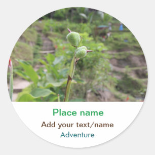 Nature plants photography beach water travel name classic round sticker