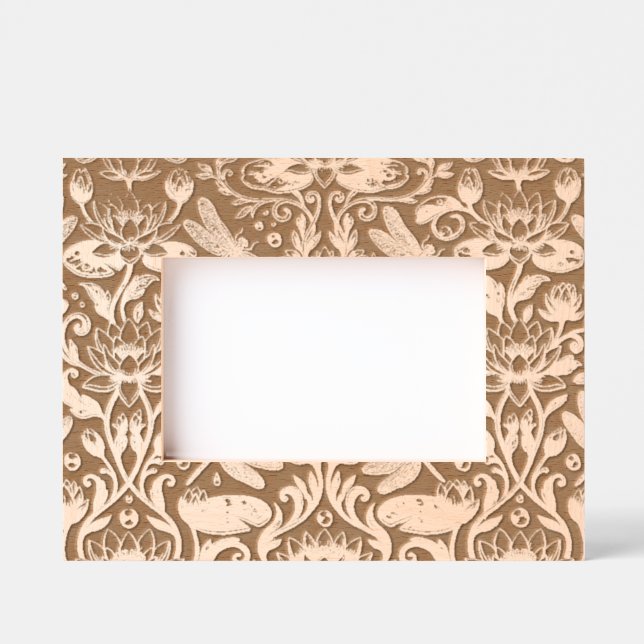 nature plants shimmer decor etched frames (Front)