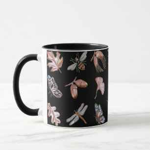 Nature print mug black