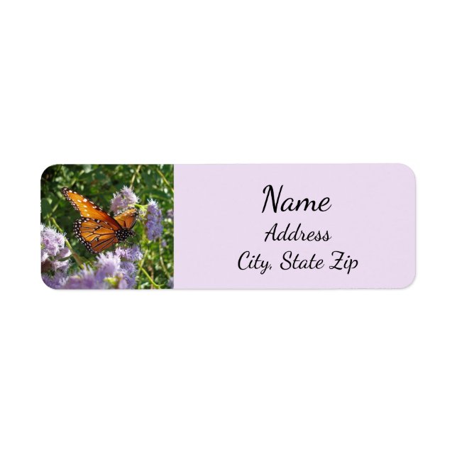 Nature Purple Flowers with Monarch Butterfly (Front)