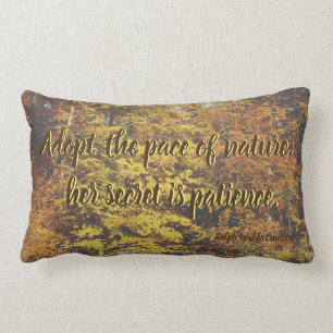 Nature Quotes Lumbar Throw Pillow