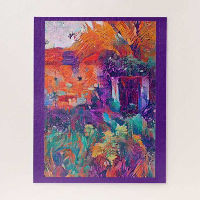 Nature reclaims a house in Bulgaria vibant colours Jigsaw Puzzle (Vertical)