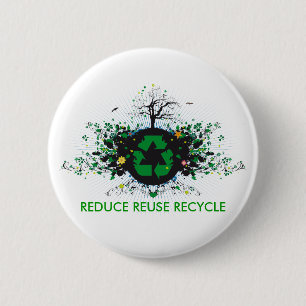 Nature Recycles 2 Inch Round Button