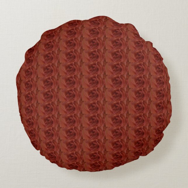 Nature, Red Roses, Round Pillow (Back)