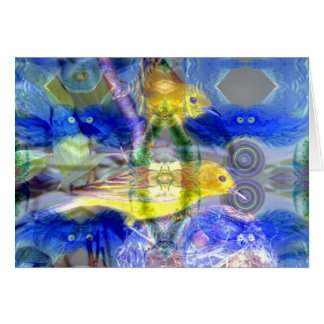 Nature Reflections I - Gold & Blue Birds